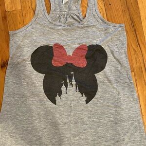 Bella Canvas Gray Tank Top with Red and Black Design